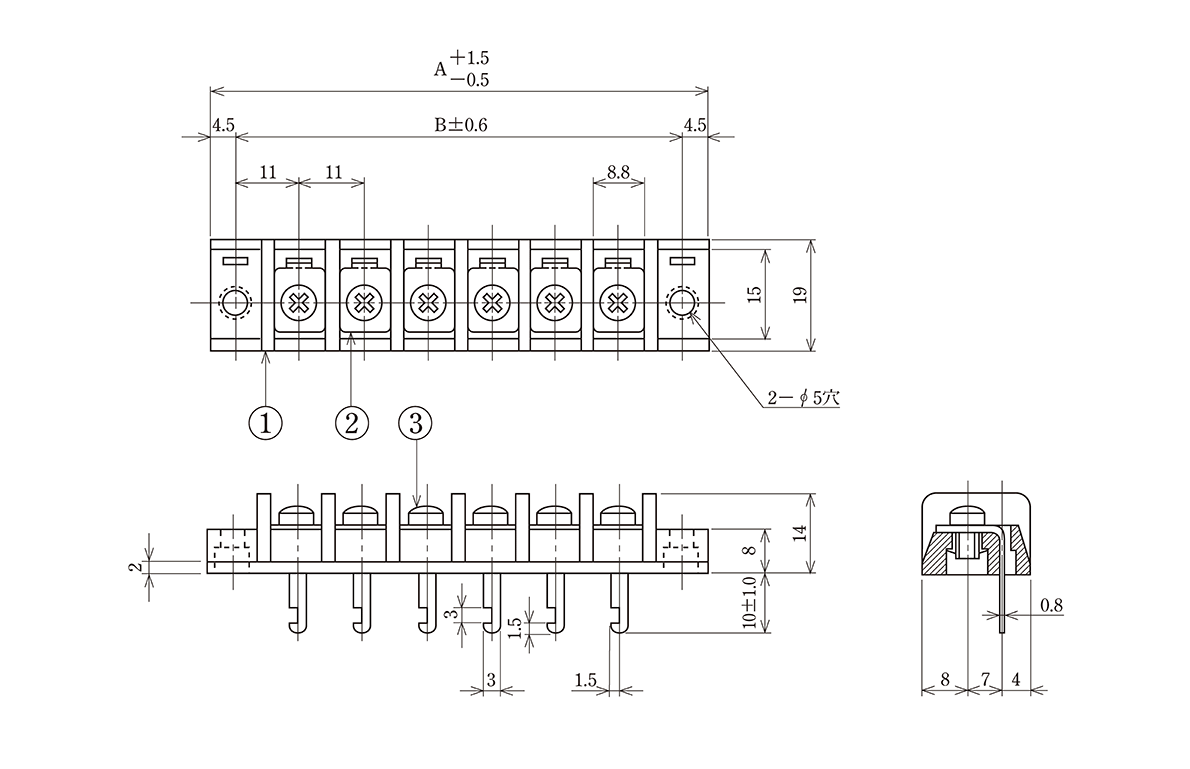 F2032B | 製品紹介 | 端子台製造メーカーとして50年のフジコン株式会社